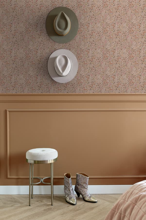 ESTAhome tapet blomster terracotta pink 0.53 x 10.05 m