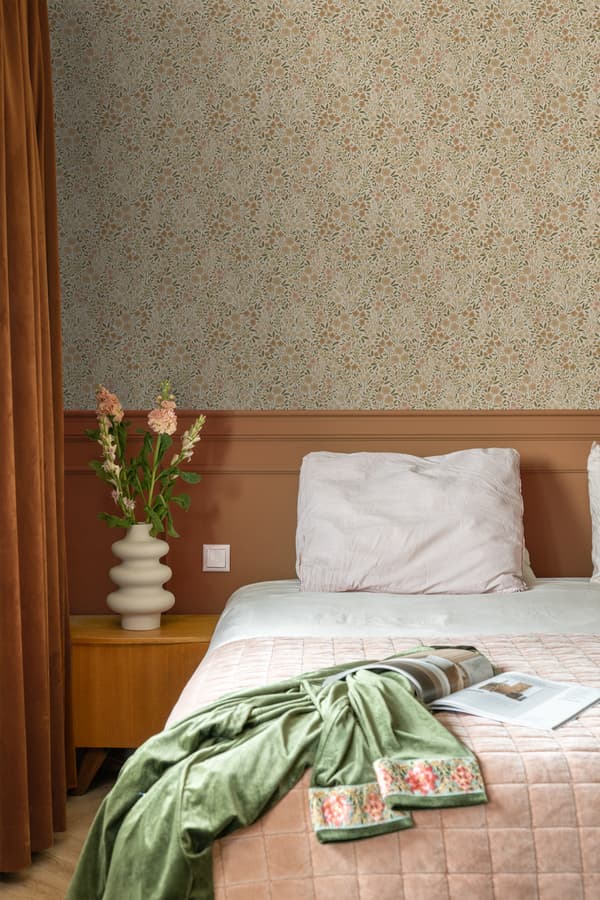 ESTAhome tapet blommor beige 0.53 x 10.05 m