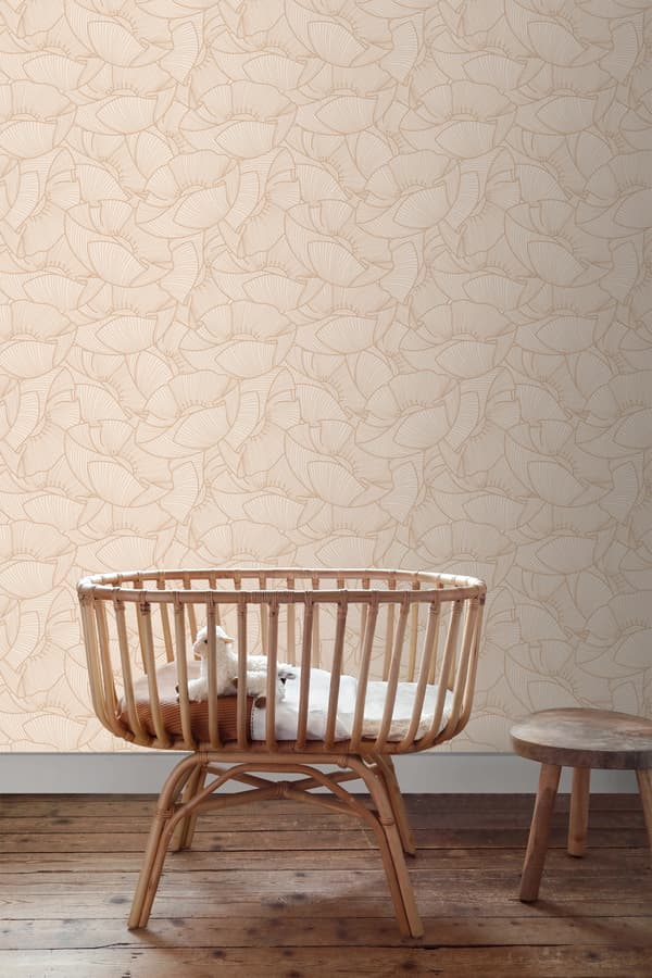 ESTAhome tapet vallmo beige 0.53 x 10.05 m