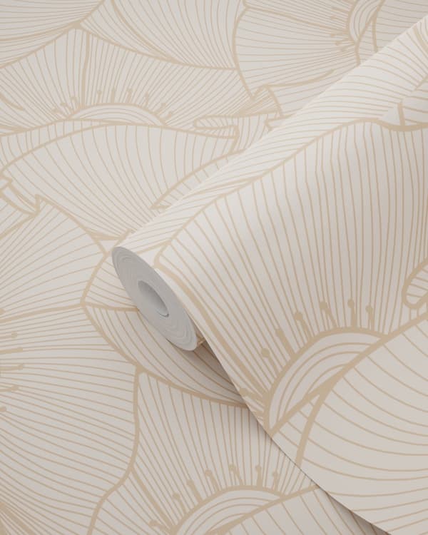 ESTAhome tapet vallmo beige 0.53 x 10.05 m