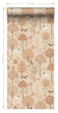 Miniatyrbild 8 av 8: ESTAhome tapet hundar beige och terrakotta rosa 0.53 x 10.05 m