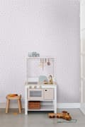 Miniatyrbillede 5 af 8: ESTAhome tapet uregelmæssige snefnug polka prikker lilla 0.53 x 10.05 m