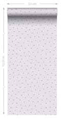 Miniatyrbillede 8 af 8: ESTAhome tapet uregelmæssige snefnug polka prikker lilla 0.53 x 10.05 m