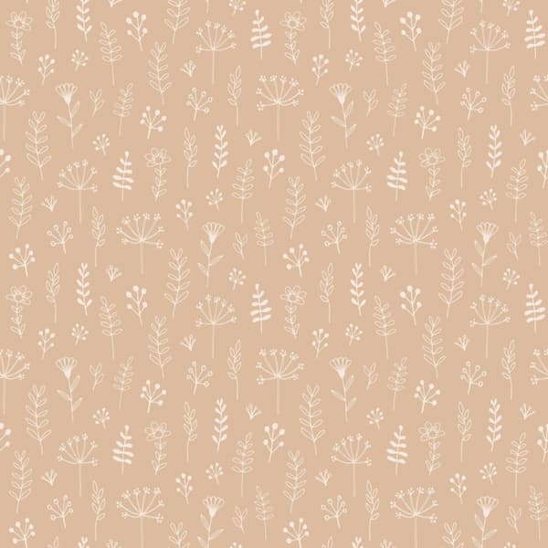 ESTAhome tapet blomstermønster lys terracotta rød 0.53 x 10.05 m