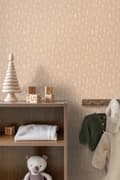 Miniatyrbillede 2 af 8: ESTAhome tapet blomstermønster lys terracotta rød 0.53 x 10.05 m