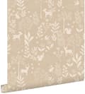 Miniatyrbillede 1 af 8: ESTAhome tapet skov med skovdyr beige 0.53 x 10.05 m
