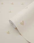 Miniatyrbild 8 av 8: ESTAhome tapet små hjärtan beige 0.53 x 10.05 m