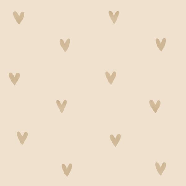 ESTAhome tapet små hjärtan beige 0.53 x 10.05 m