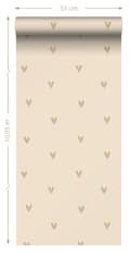 Miniatyrbild 8 av 8: ESTAhome tapet små hjärtan beige 0.53 x 10.05 m