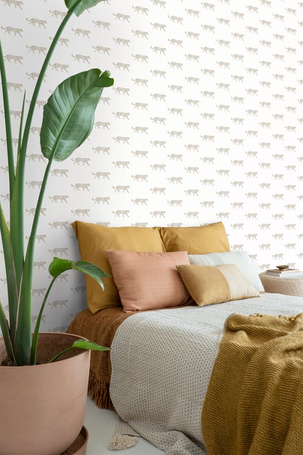 ESTAhome tapet pantrar vitt och beige 0.53 x 10.05 m