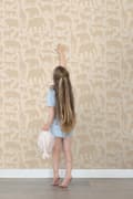 Miniatyrbild 5 av 8: ESTAhome tapet djur beige 0.53 x 10.05 m