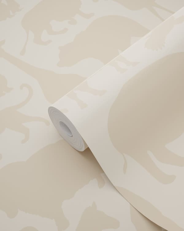 ESTAhome tapet djur beige 0.53 x 10.05 m