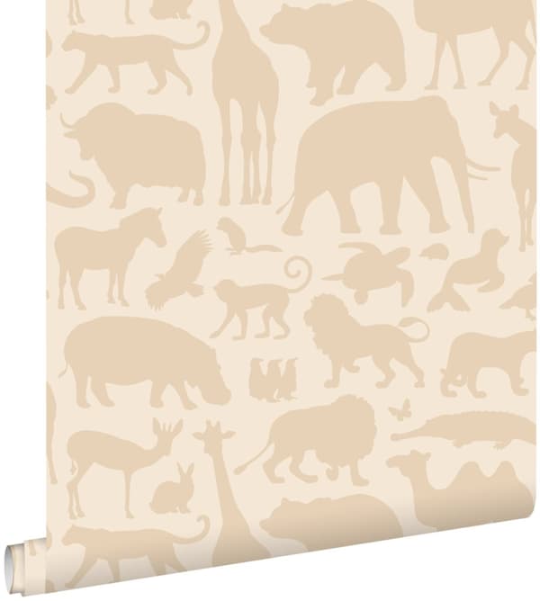 ESTAhome tapet djur beige 0.53 x 10.05 m