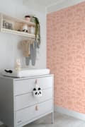 Miniatyrbild 3 av 8: ESTAhome tapet djur terrakotta rosa 0.53 x 10.05 m