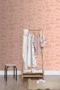 Miniatyrbild 4 av 8: ESTAhome tapet djur terrakotta rosa 0.53 x 10.05 m