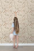 Miniatyrbillede 5 af 8: ESTAhome tapet enhjørninger beige og terracotta pink 0.53 x 10.05 m