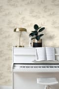 Miniatyrbild 3 av 8: ESTAhome tapet toile de Jouy ljusbeige 50 x 900 cm