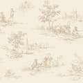 Miniatyrbild 7 av 8: ESTAhome tapet toile de Jouy ljusbeige 50 x 900 cm