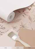 Miniatyrbild 6 av 8: ESTAhome tapet vilda blommor syrénrosa 0.53 x 10.05 m