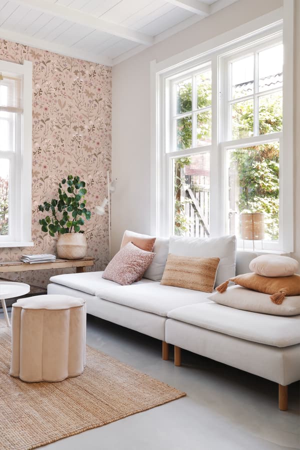 ESTAhome tapet vilda blommor syrénrosa 0.53 x 10.05 m