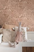 Miniatyrbild 3 av 8: ESTAhome tapet vilda blommor terrakotta rosa 0.53 x 10.05 m