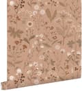 Miniatyrbild 1 av 8: ESTAhome tapet vilda blommor terrakotta rosa 0.53 x 10.05 m