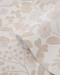 Miniatyrbild 7 av 8: ESTAhome tapet blommor och fåglar vitt, beige och milt rosa 0.53 x 10.05 m