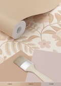 Miniatyrbild 7 av 8: ESTAhome tapet blommor och fåglar beige och milt rosa 0.53 x 10.05 m