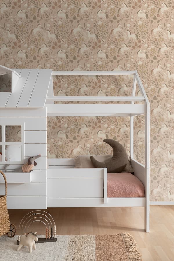 ESTAhome tapet unicorns sandfärgat 0.53 x 10.05 m