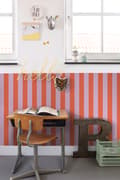 Miniatyrbillede 4 af 8: ESTAhome tapet striber orange og syrenlilla 0.53 x 10.05 m