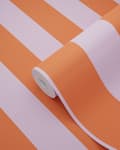 Miniatyrbillede 7 af 8: ESTAhome tapet striber orange og syrenlilla 0.53 x 10.05 m