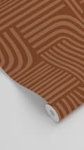 Miniatyrbillede 4 af 8: ESTAhome tapet 3D grafik terracotta rød 0.53 x 10.05 m
