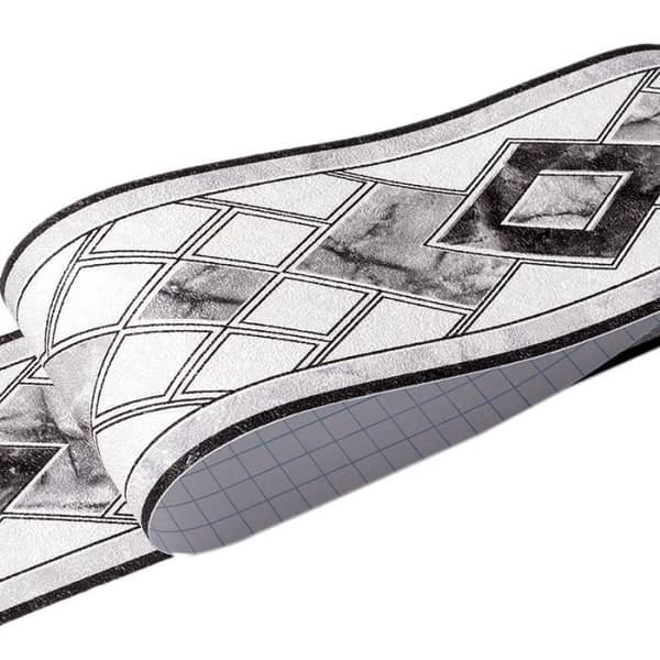 Självhäftande PVC, självhäftande tapetkanter Geometrisk storlek Mönster Sockelbräda Vardagsrum Badrumsplattor Kök