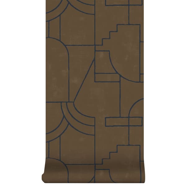 Superfresco Easy - Non-woven tapet - Vigo brun-blå