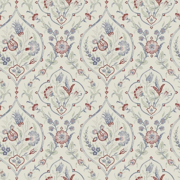 Laura Ashley - Non-woven tapet Foscot Damask Crimson Red