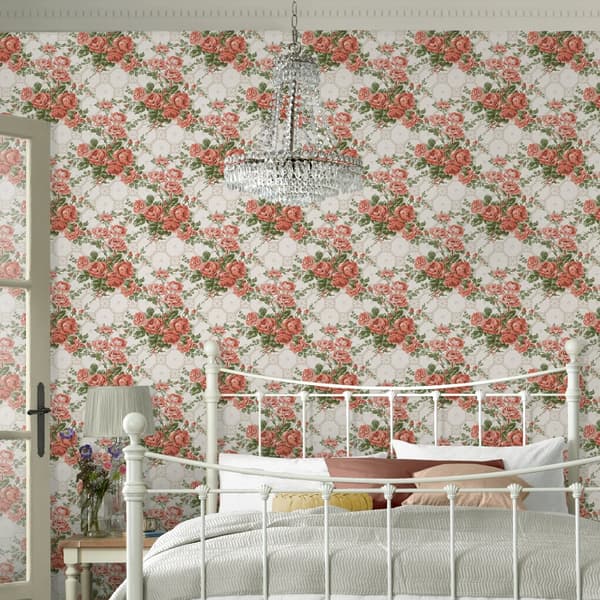 Laura Ashley - Non-woven Tapet Country Roses Old Rose Pink