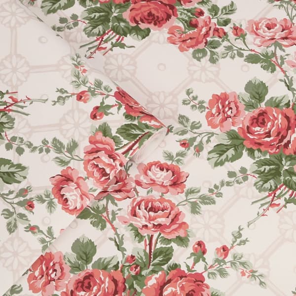Laura Ashley - Non-woven Tapet Country Roses Old Rose Pink