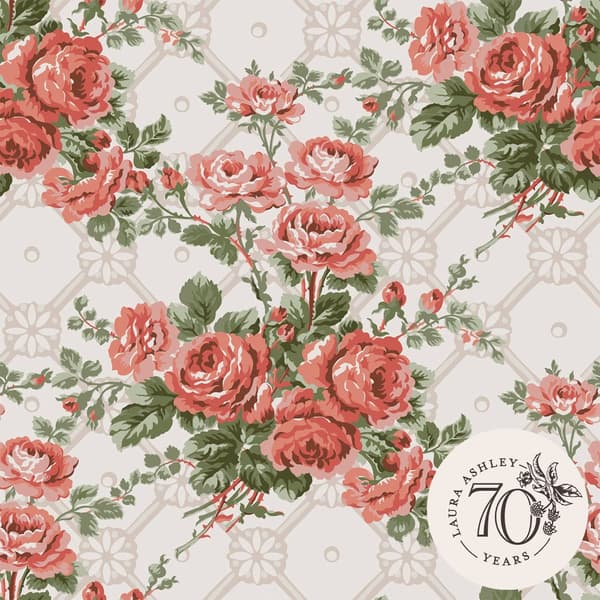 Laura Ashley - Non-woven Tapet Country Roses Old Rose Pink