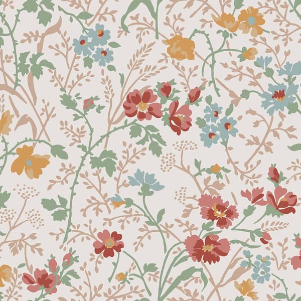 Laura Ashley - Non-woven Tapet Shropshire Posy Antique Pink