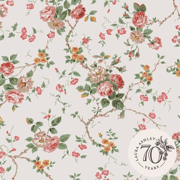 Laura Ashley - Ikke-vævet tapet Mountney Garden Antique Pink