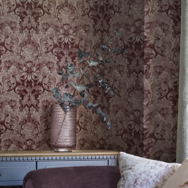 Laura Ashley - Non-woven Tapet Apolline Pale Blackberry