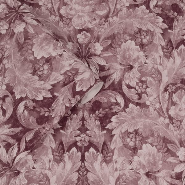 Laura Ashley - Non-woven Tapet Apolline Pale Blackberry