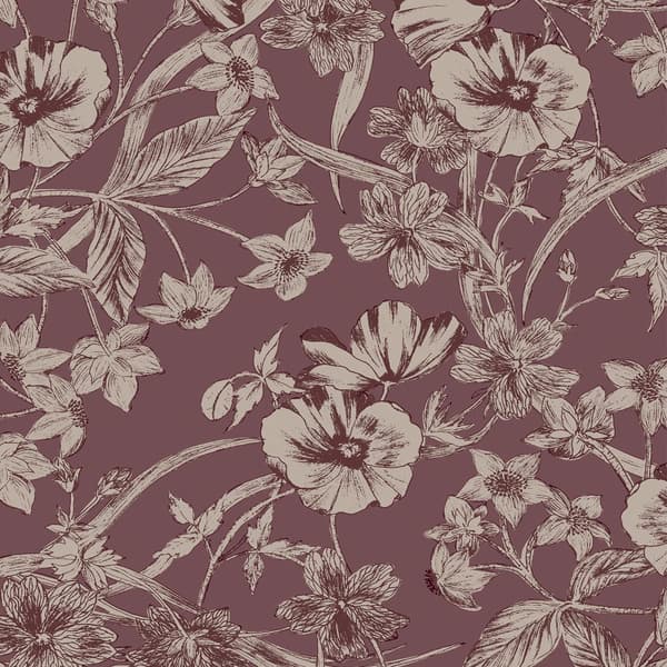 Laura Ashley - Non-woven tapet Summerhill Pale Blackberry