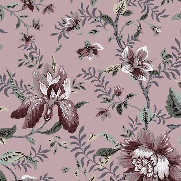 Laura Ashley - Non-woven tapet Edita's Garden Pale Blackberry