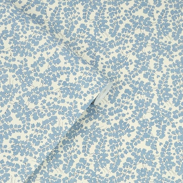 Laura Ashley - Ikke-vævet tapet Cariad Spray Newport Blue