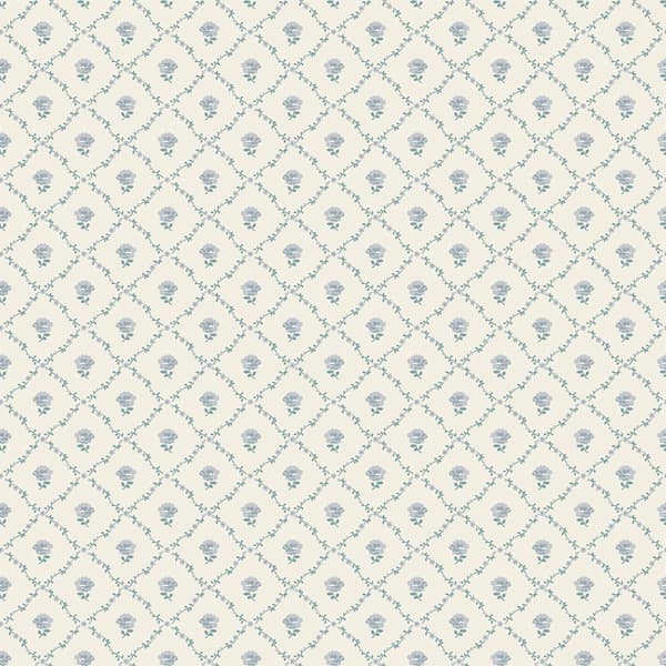 Laura Ashley - Non-woven tapet Kate Pale Seaspray Blue