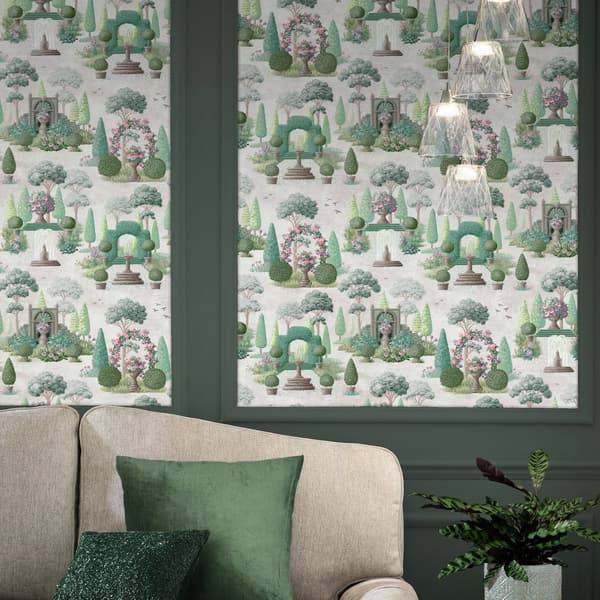 Laura Ashley - Non-woven Tapet Naunton Folly Fern Green