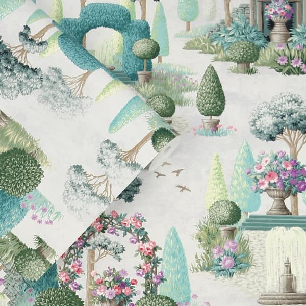Laura Ashley - Non-woven Tapet Naunton Folly Fern Green