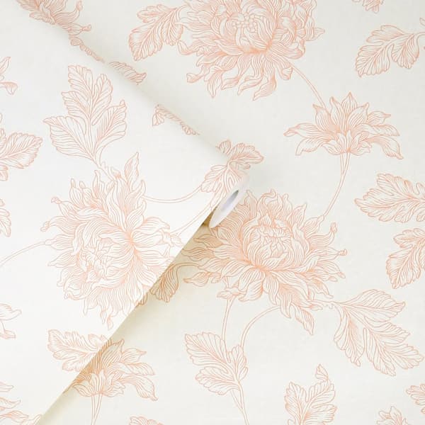 Laura Ashley - Non-woven tapet Stratton Plaster Pink