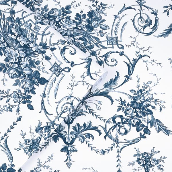Laura Ashley - Non-woven tapet Tuileries Midnight Blue